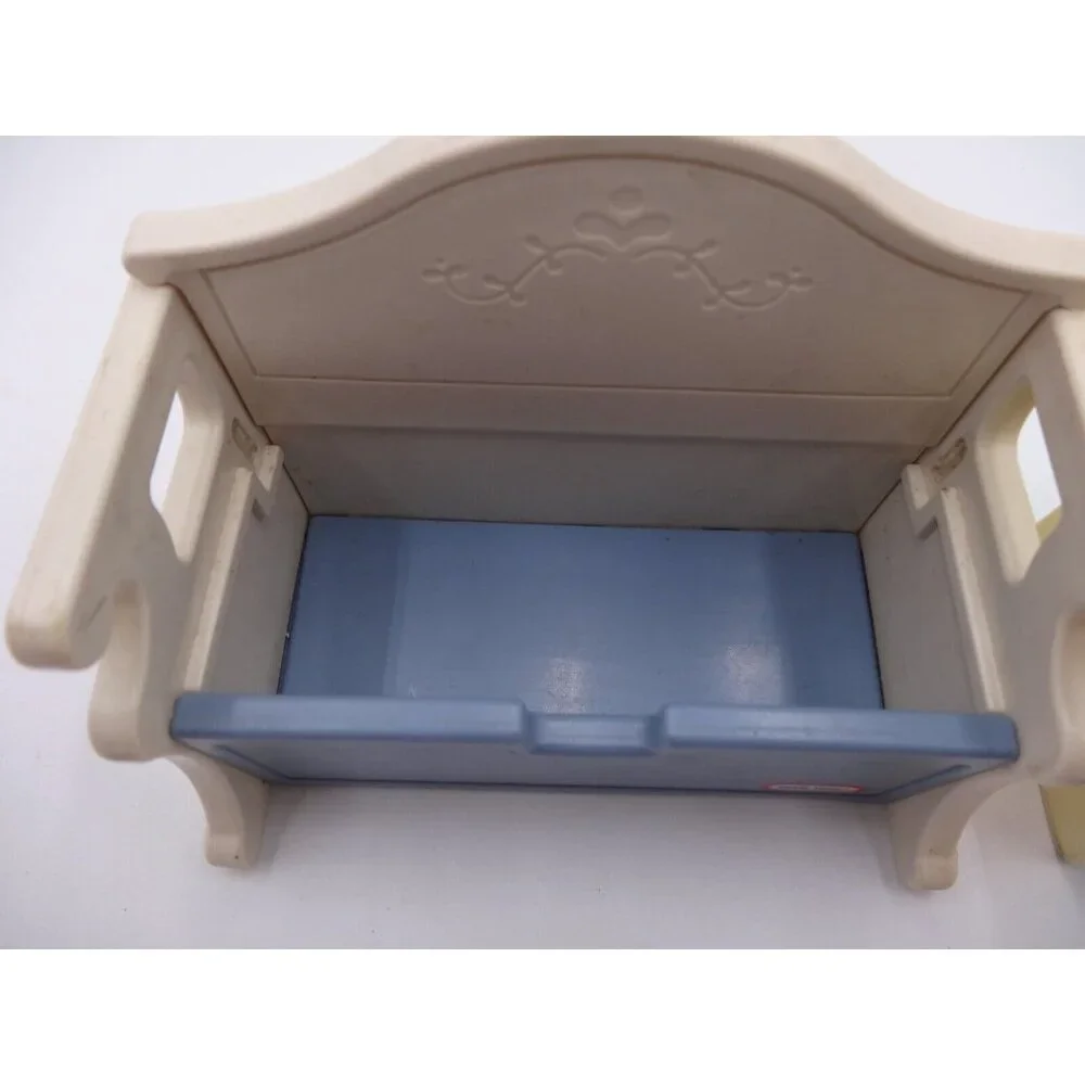 Little Tikes Dollhouse Toy Box Green White 4